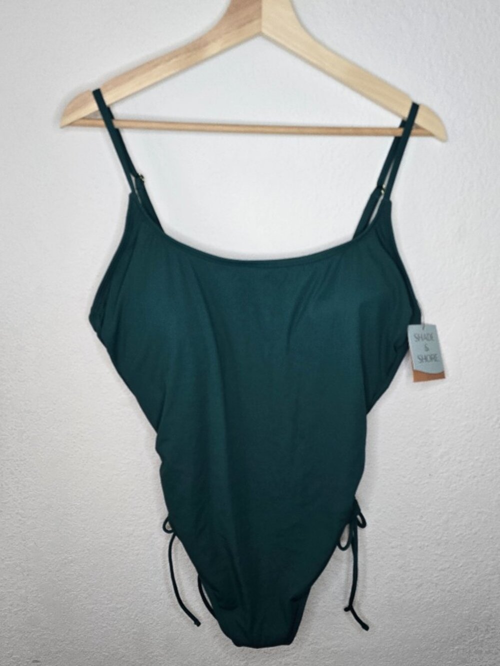 NWT Shade & Shore One-Piece Swimsuit Dark Green Size XL(16)